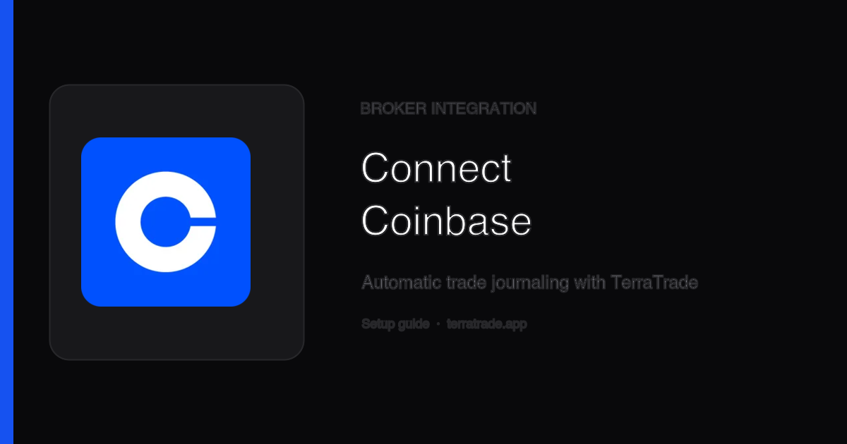 Coinbase logo on the TerraTrade integration guide cover