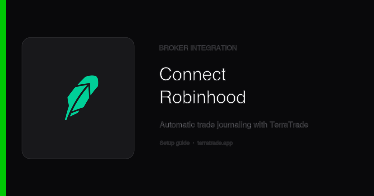 Robinhood logo on a TerraTrade broker integration guide cover