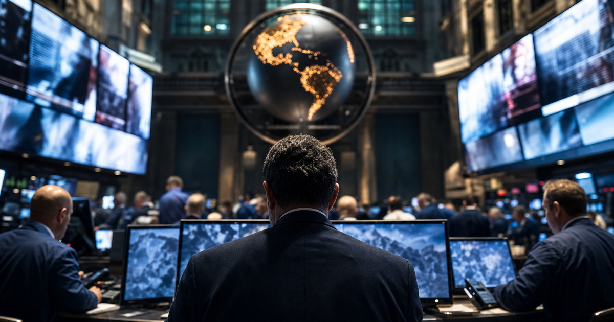 NYSE trading floor with news tickers and an economic calendar board for early September 2026