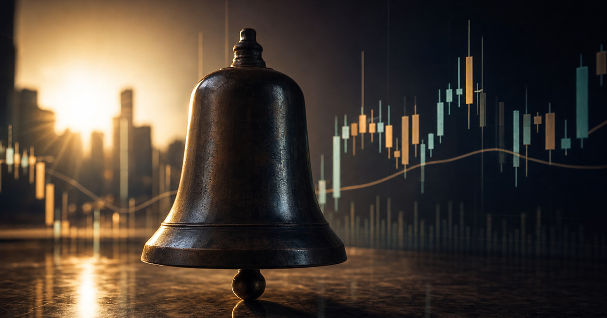 A candlestick chart around the 09:30 opening bell highlighting a visible upside price gap and early continuation, no logos.