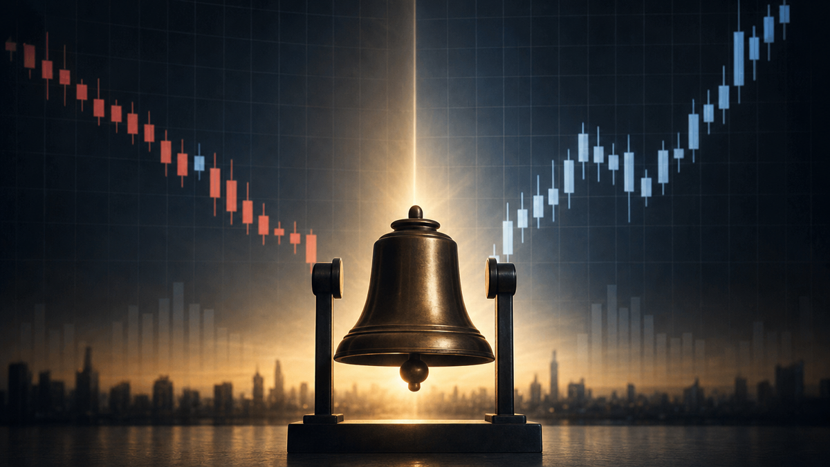 A clean candlestick chart around the 09:30 opening bell showing a visible upside price gap and early continuation, no logos or annotations.
