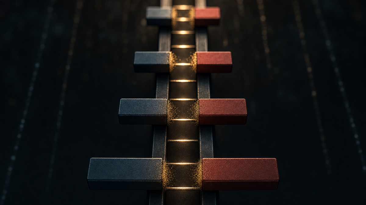 Neutral ladder illustration with common strike blocks resembling magnets near the current price to show potential clustering effects into expiration.